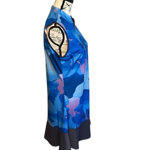 Callaway Golf Dress Opti-Dry Blue & Gray Print Size M New - Picture 2 of 7